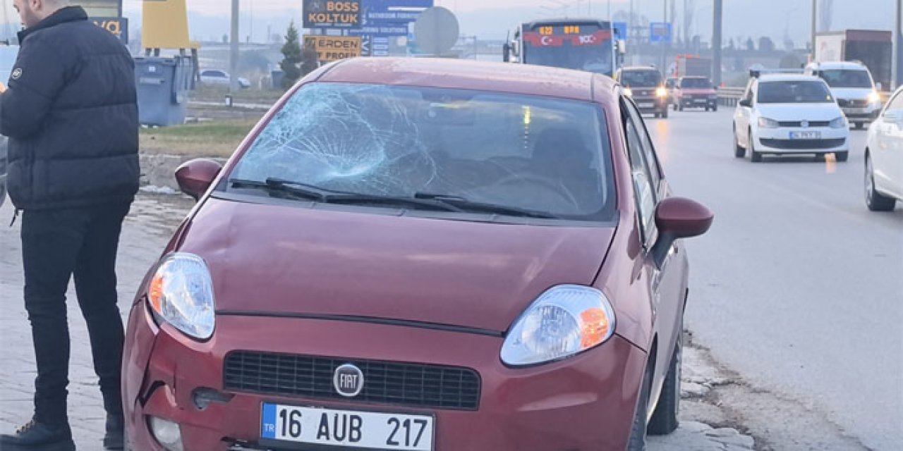 Karayolundan Geçmeye Çalışan Yayaya Otomobil Çarptı