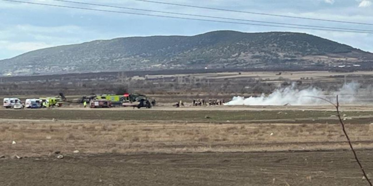 Isparta'da askeri helikopter düştü