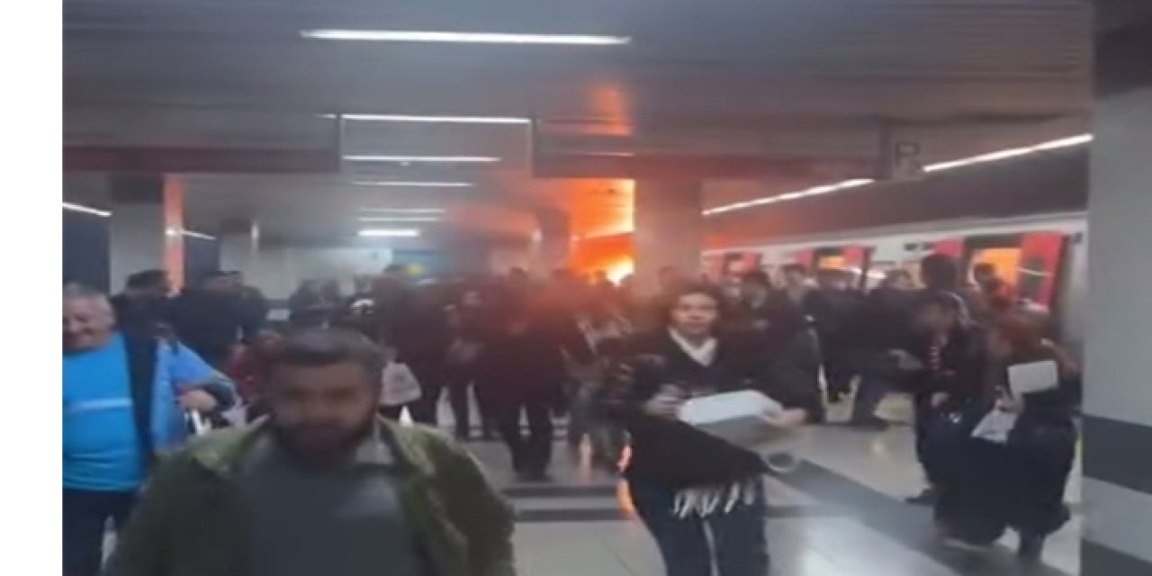 Batıkent metroda yangın