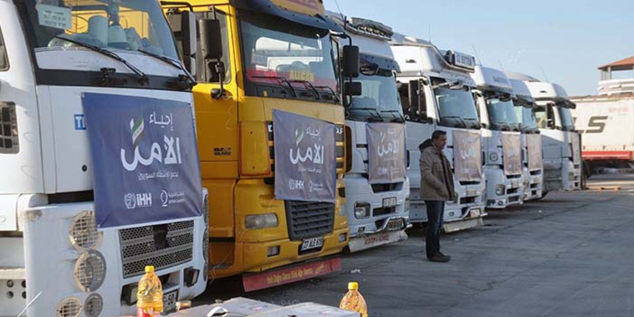 Hatay'dan Suriye’ye 30 TIR’lık insani yardım