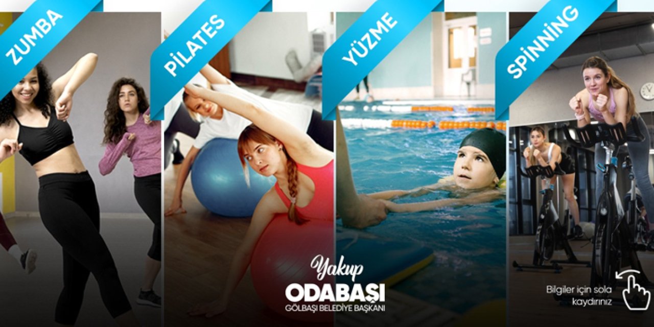 Gölbaşı Belediyesi zumba, pilates ve yüzme kursları başlıyor