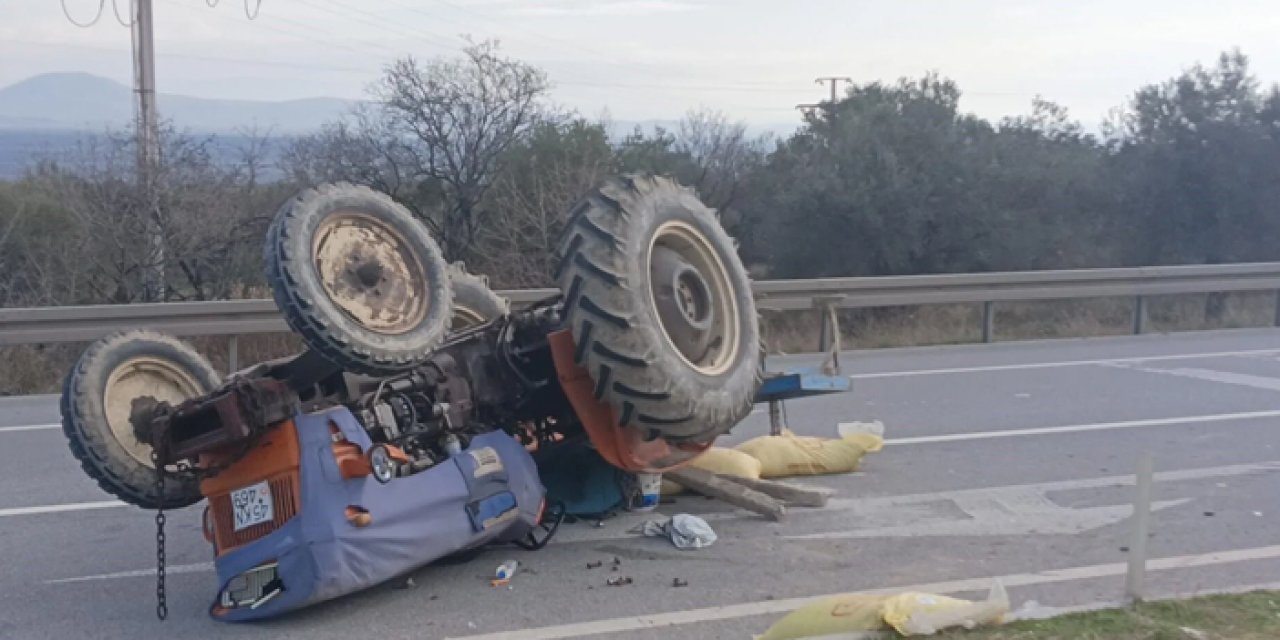 Manisa’da Traktör ve Otomobil Çarpıştı: Yaşlı Adam Ağır Yaralandı