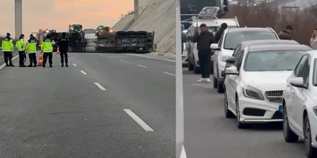 İzmir’de Kaza: Devrilen Tanker 25 Kilometrelik Trafik Sıkışıklığına Yol Açtı