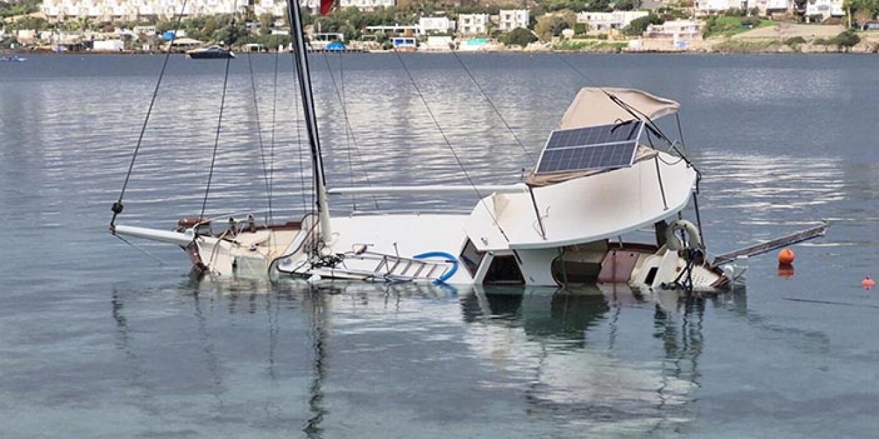 Muğla'da bir tekne battı