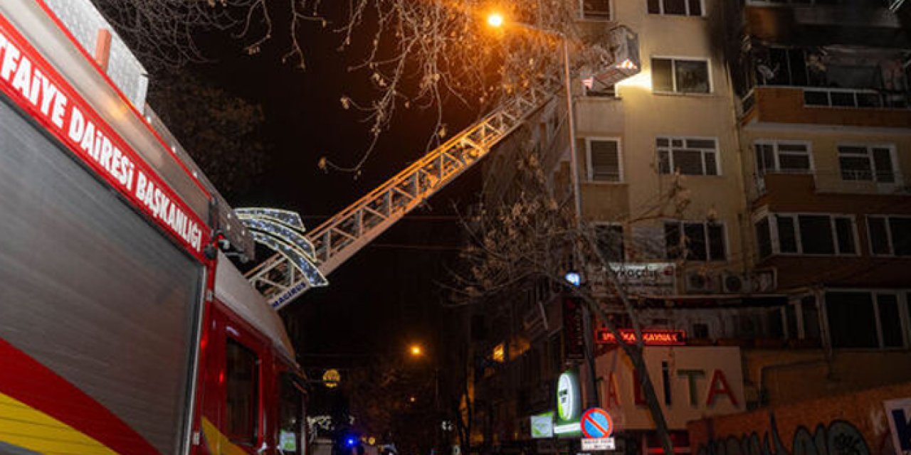 Ankara'da apartman yangını: 9 kişi dumandan etkilendi