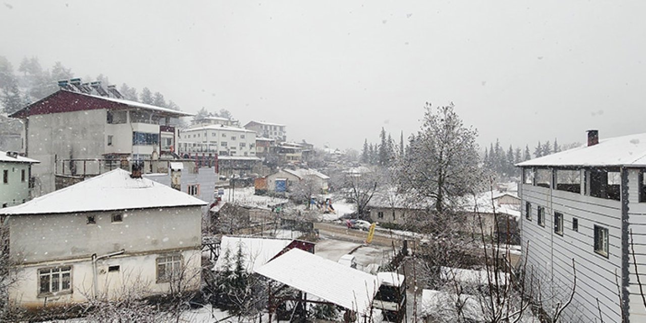 Adana'da kar yağışı keyfi