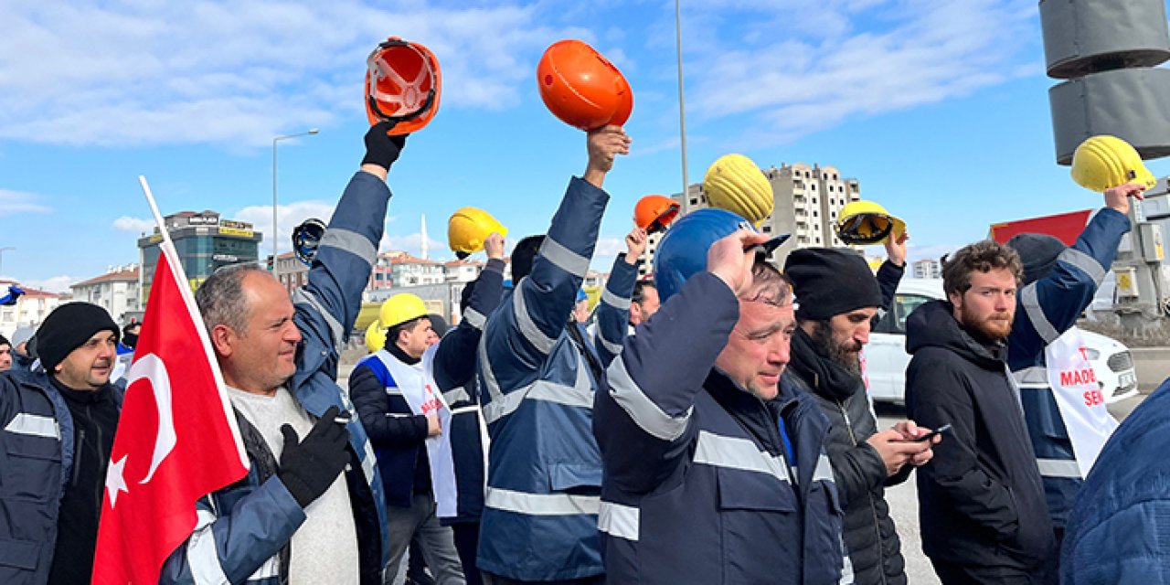 Beypazarı’ndan yola çıkan Çayırhan işçileri Ankara’ya ulaştı