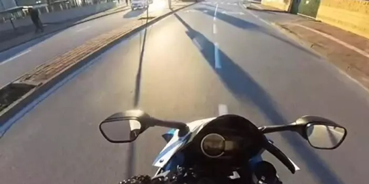 Hız tutkunu motorcu motorundan oldu