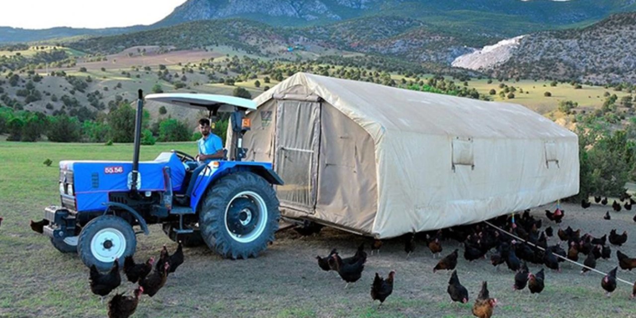 Çorumlu üretici mobil kümes sistemiyle Türkiye’de bir ilke imza attı!