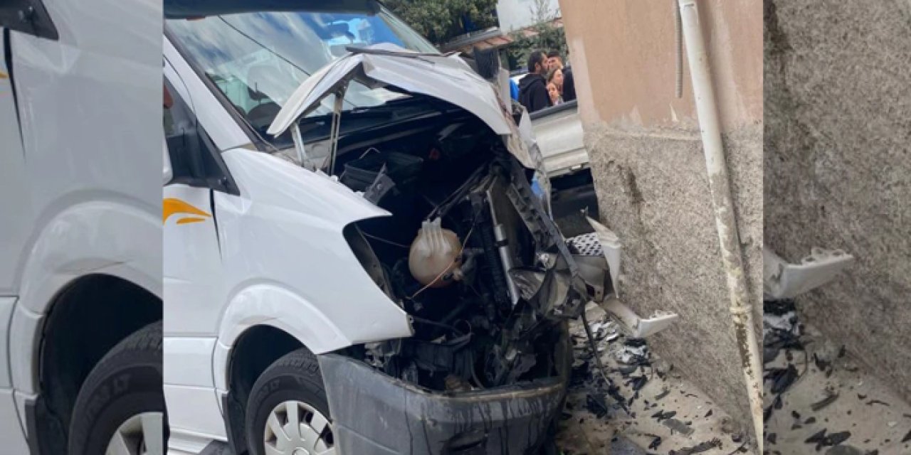 İzmir Bornova'da öğrenci servisi kaza yaptı: 12 yaralı!