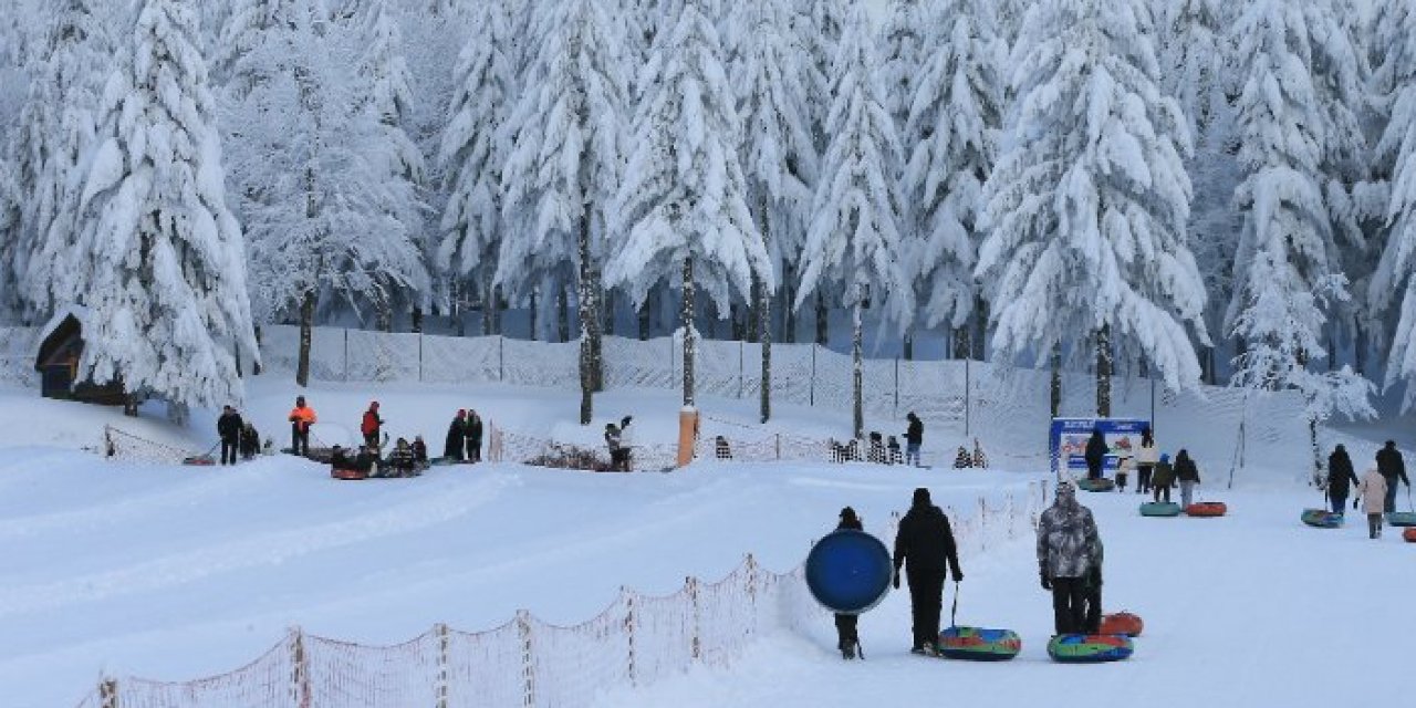 Karın tadını çıkarmak isteyenler Kartepe'yi tercih etti