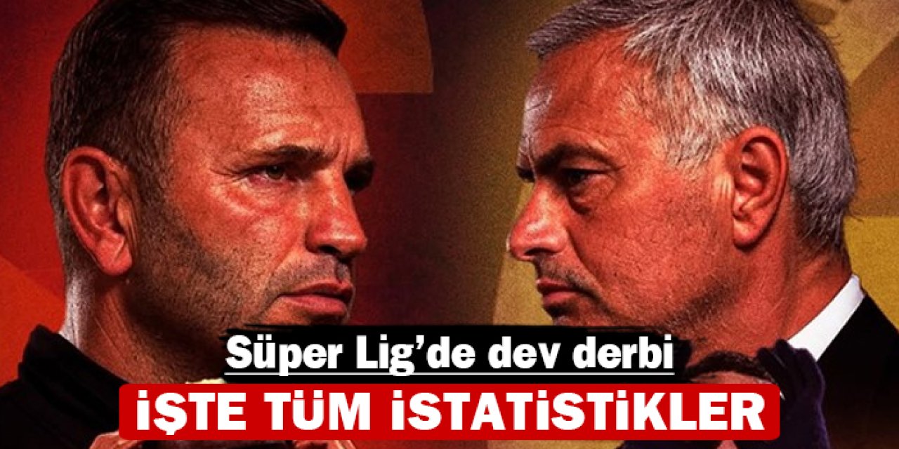 Süper Lig'de dev derbi: İşte tüm istatistikler