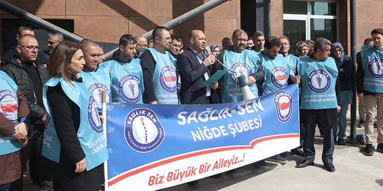 Niğde'de doktora saldırı protesto edildi