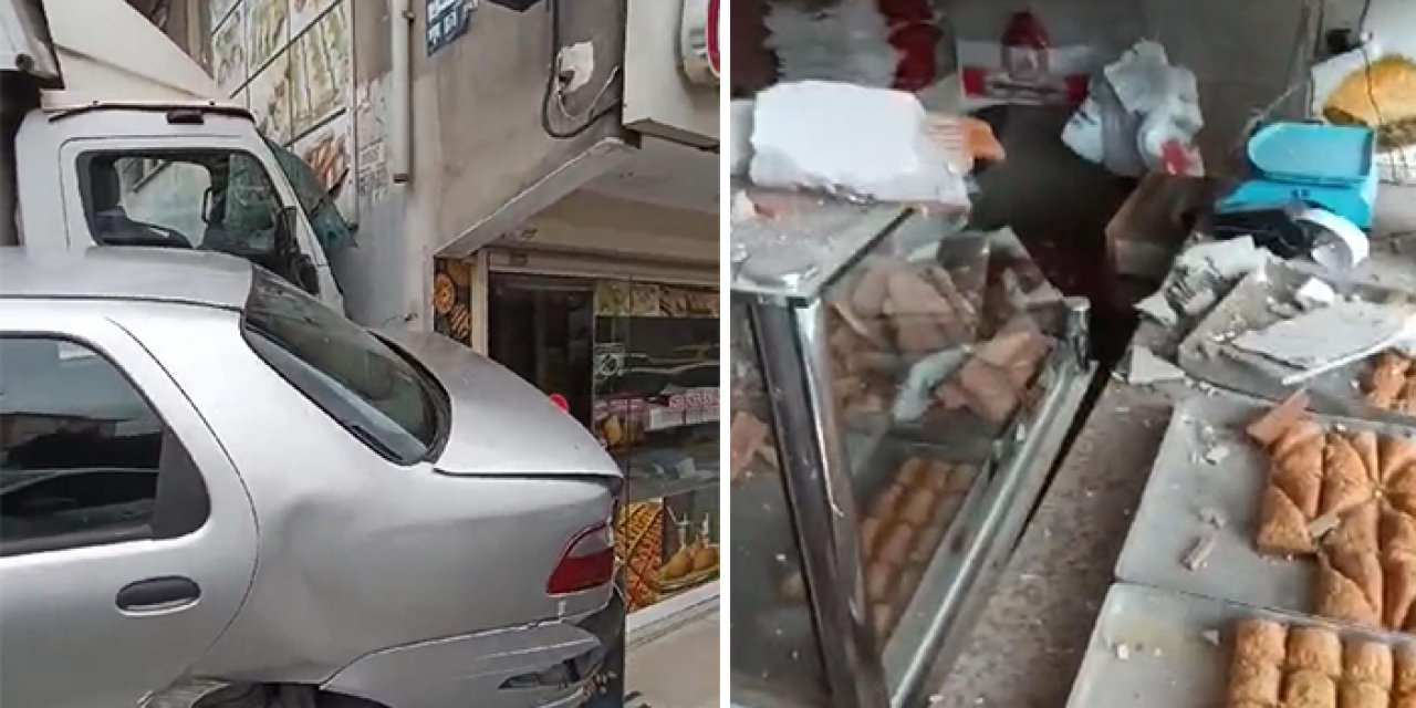 İstanbul'da feci kaza: Aracıyla baklavacıya girdi