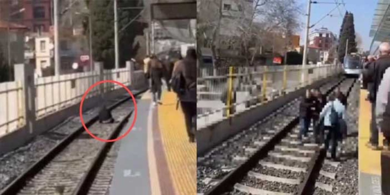 İZBAN’da Tehlikeli Dakikalar: Raylara Oturan Genci Yolcular Fark Etti!