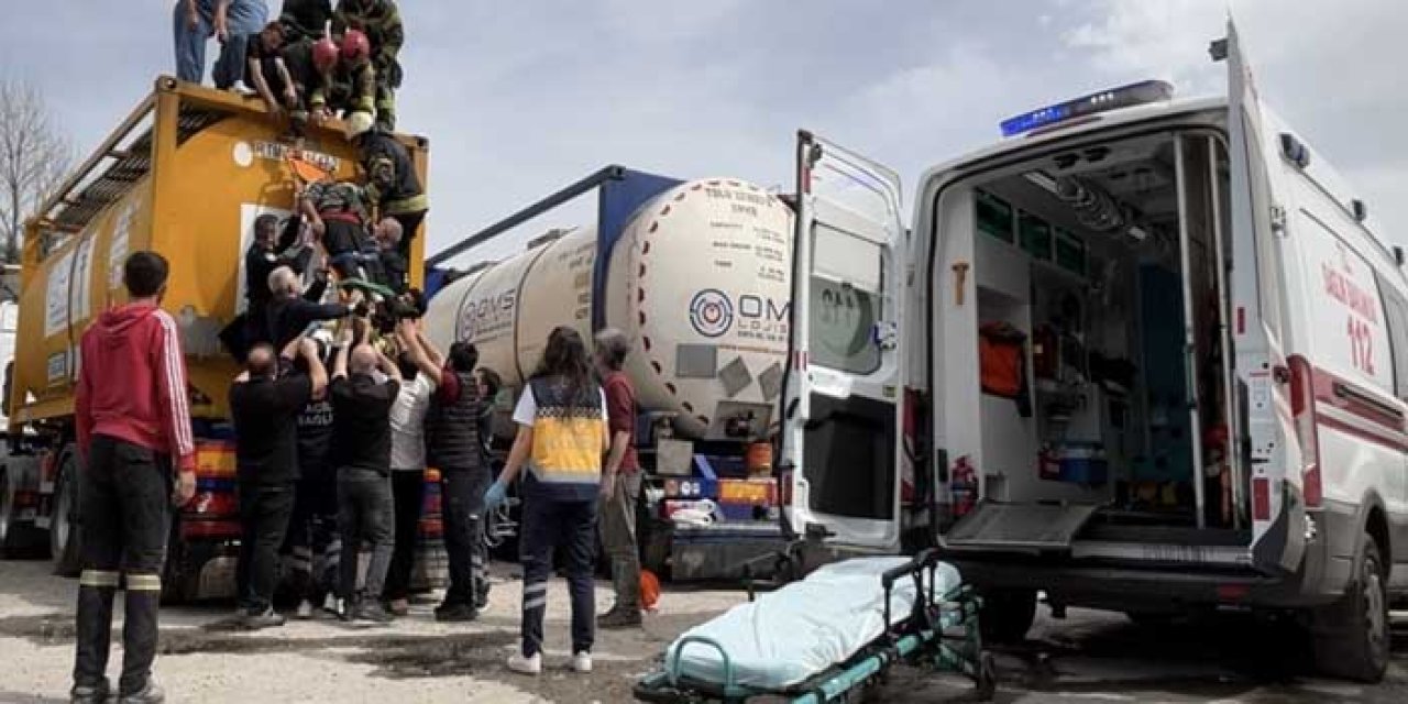 Temizlik yaparken boş kimyasal tankının içine düştü