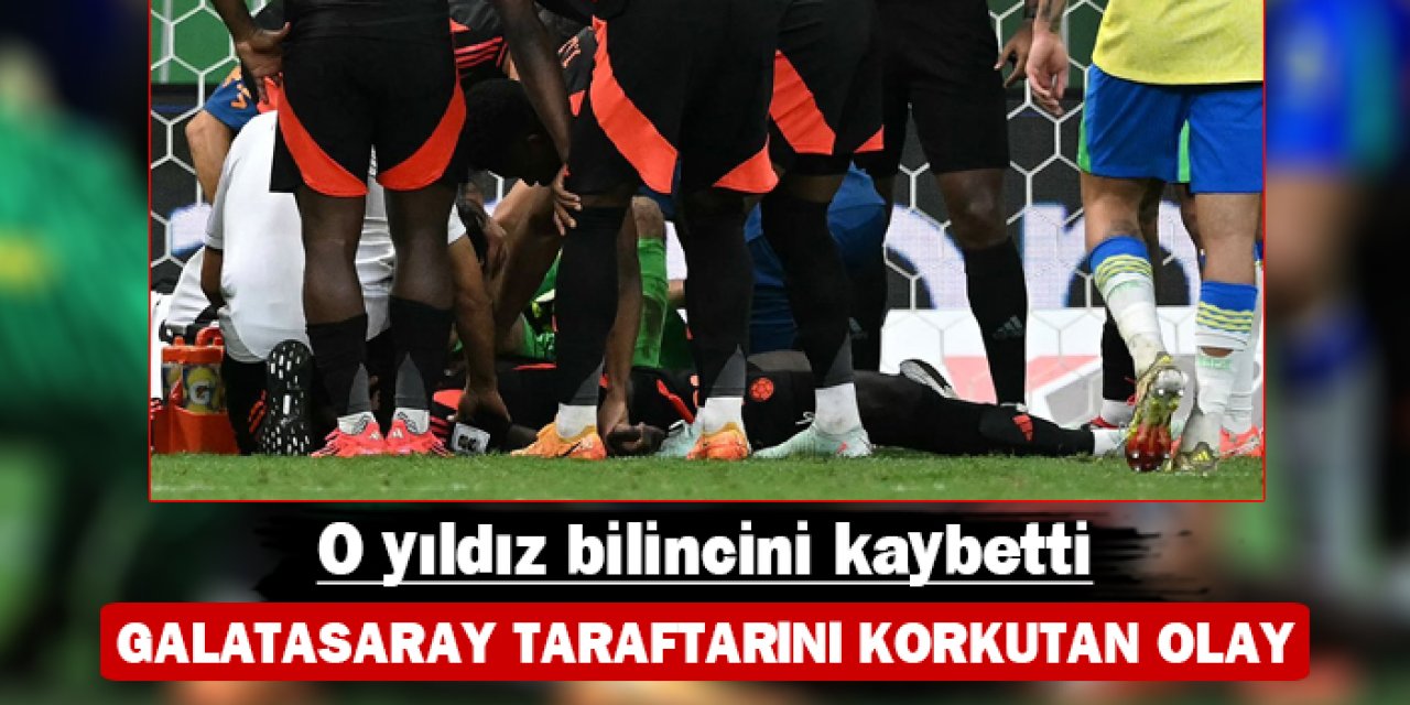 Galatasaray taraftarını korkutan olay: O yıldız bilincini kaybetti