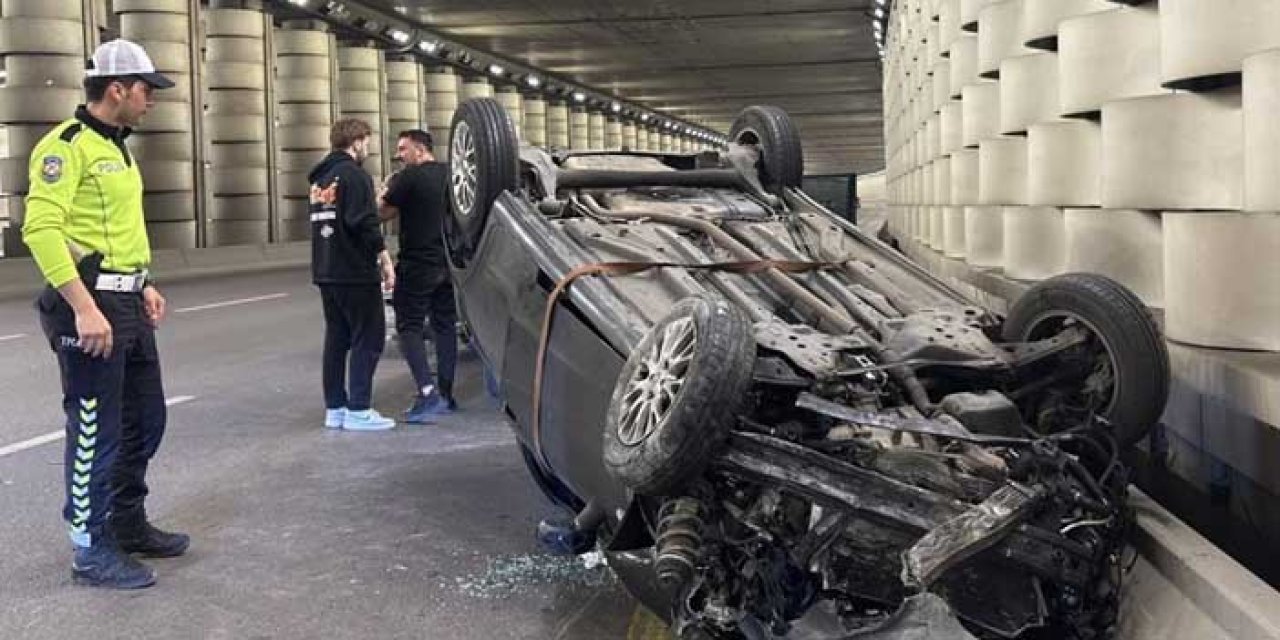 İzmir'de otomobil takla attı: Sürücü yaralandı!