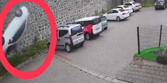 Otomobil 5 Metreden Site Bahçesine Uçtu: Sürücü Hayatını Kaybetti