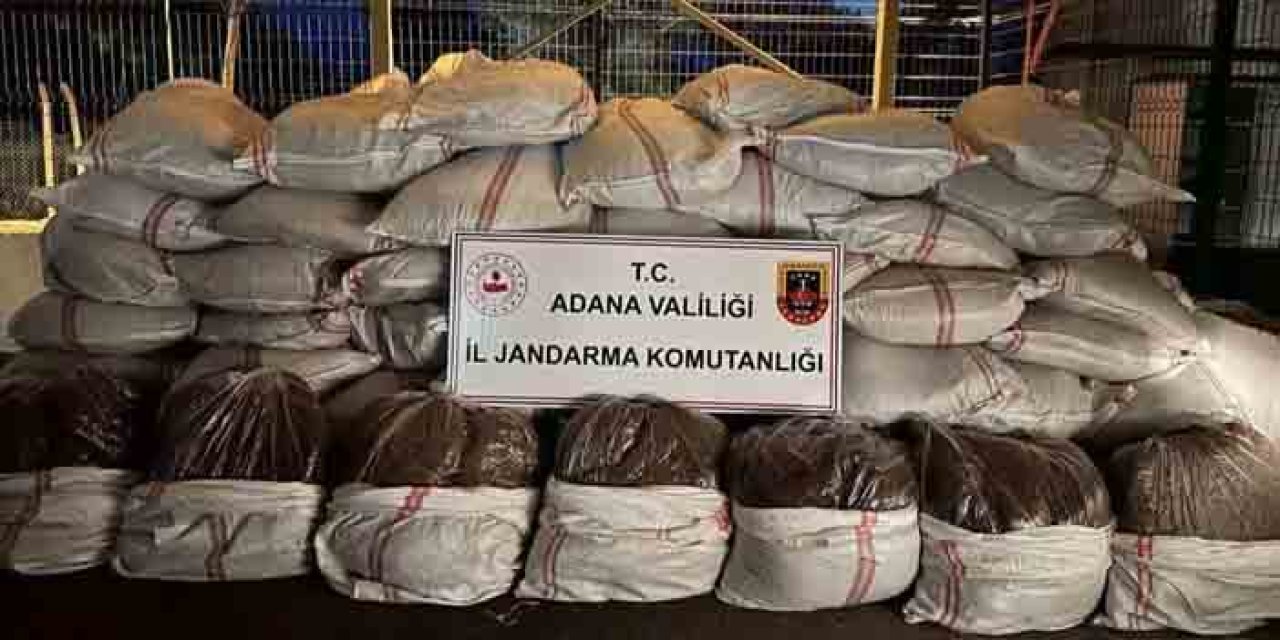 Adana'da 3 ton 100 kilo kaçak tütün ele geçirildi