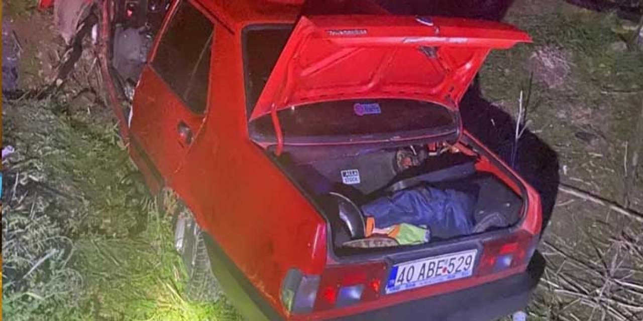 Ankara’da şarampole yuvarlanan otomobilin sürücüsü öldü