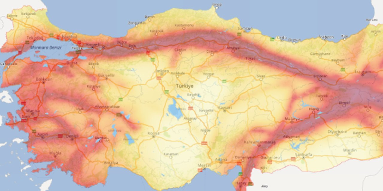 Türkiye'nin deprem haritasında 485 aktif fay hattı yer alıyor