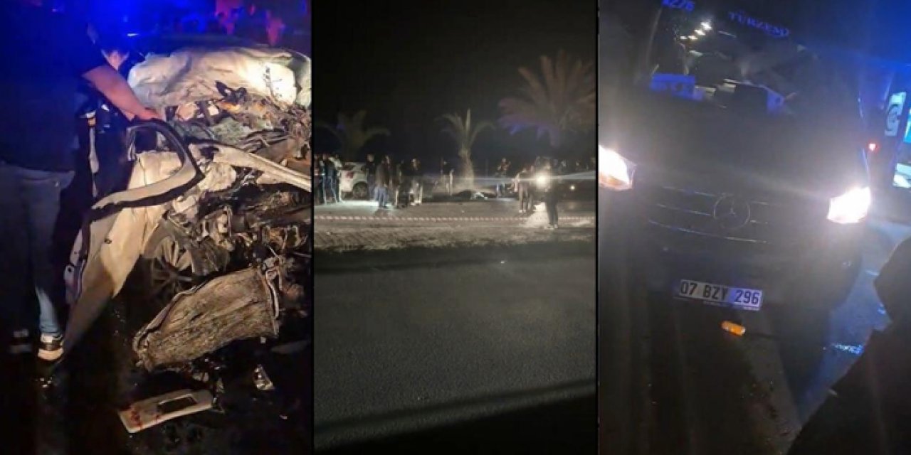 Alanya’da feci kaza: minibüs ve otomobil çarpıştı, 2 can kaybı