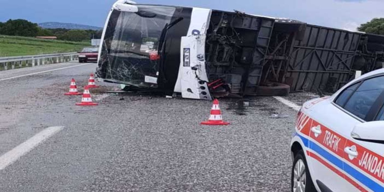 Konya'da yolcu otobüsü kaza yaptı! Çok sayıda yaralı var