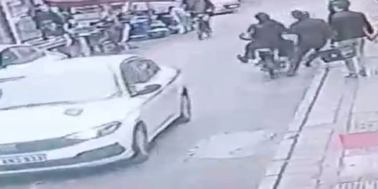 Motosiklet ile yayaya çarpıp kaçtı