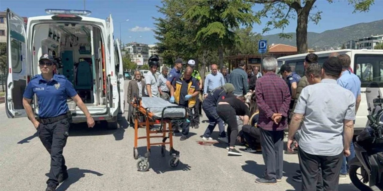 Motosiklet yayaya çarptı: 1 yaralı