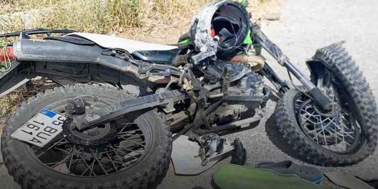 İzmir’de motosiklet kamyona çarptı… Sürücü can verdi