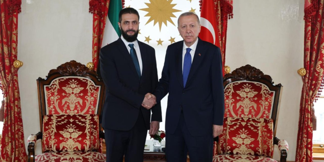 Cumhurbaşkanı Erdoğan Şara ile Dolmabahçe'de bir araya geldi