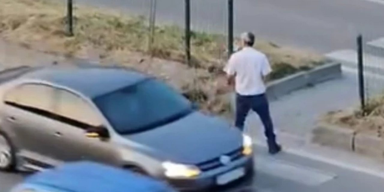 Bartın’da yaya geçidinde tehlikeli hareketler