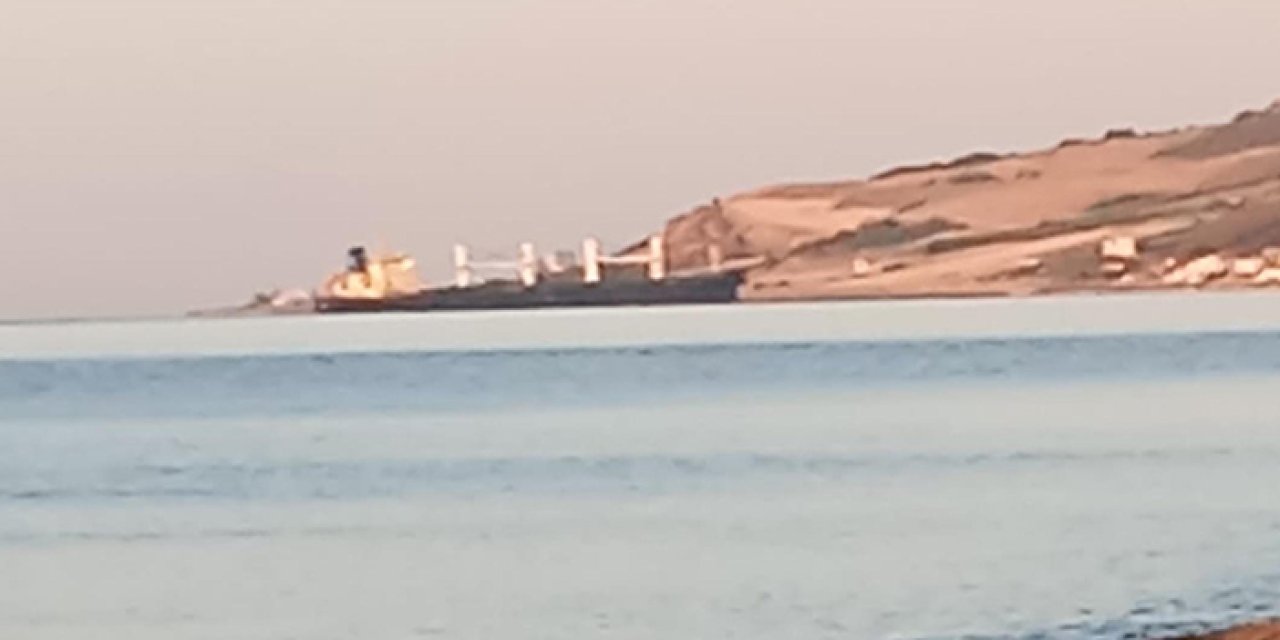 Tekirdağ'da bir gemi karaya oturdu