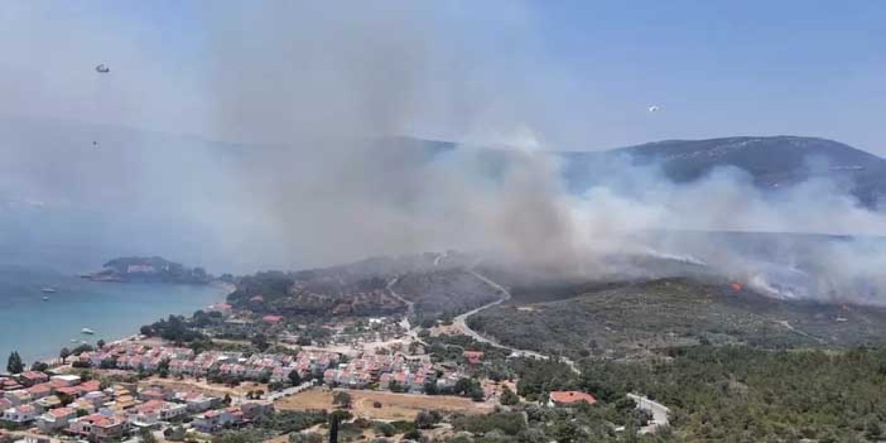 İzmir'deki Orman Yangınında Evler ve Araçlar Zarar Gördü