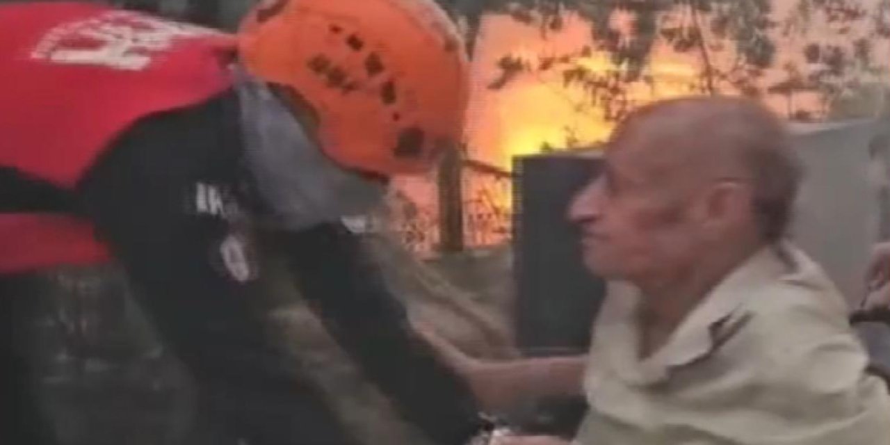 İzmir’de orman yangınında engelli vatandaş kurtarıldı