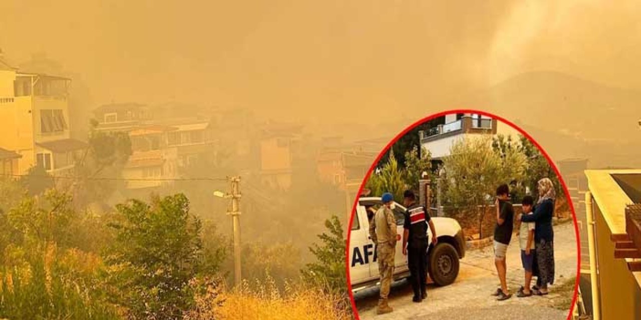 İzmir Seferihisar yanıyor! Alevler geldi, evleri terk ettiler...