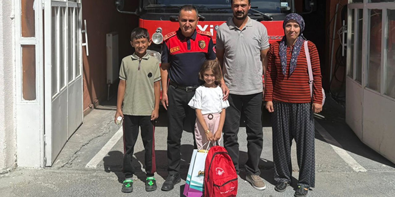 5 yaşındaki aslı yangını önledi ödülünü aldı