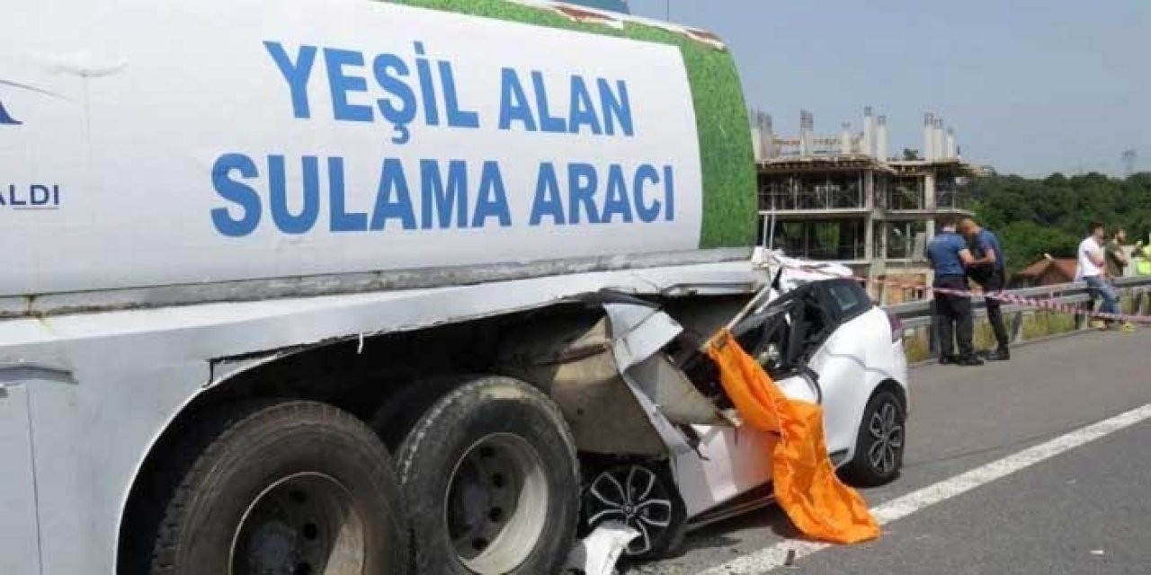 İzmir Menderes’te Sulama Tankeriyle Otomobil Çarpıştı: 1 Yaralı