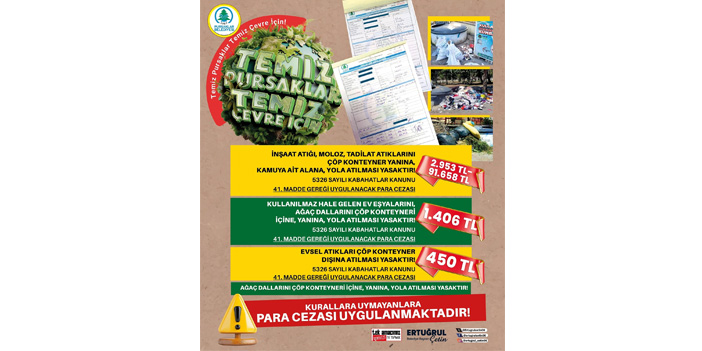 Pursaklar Belediyesi çevreyi kirletenlere para cezası kesecek