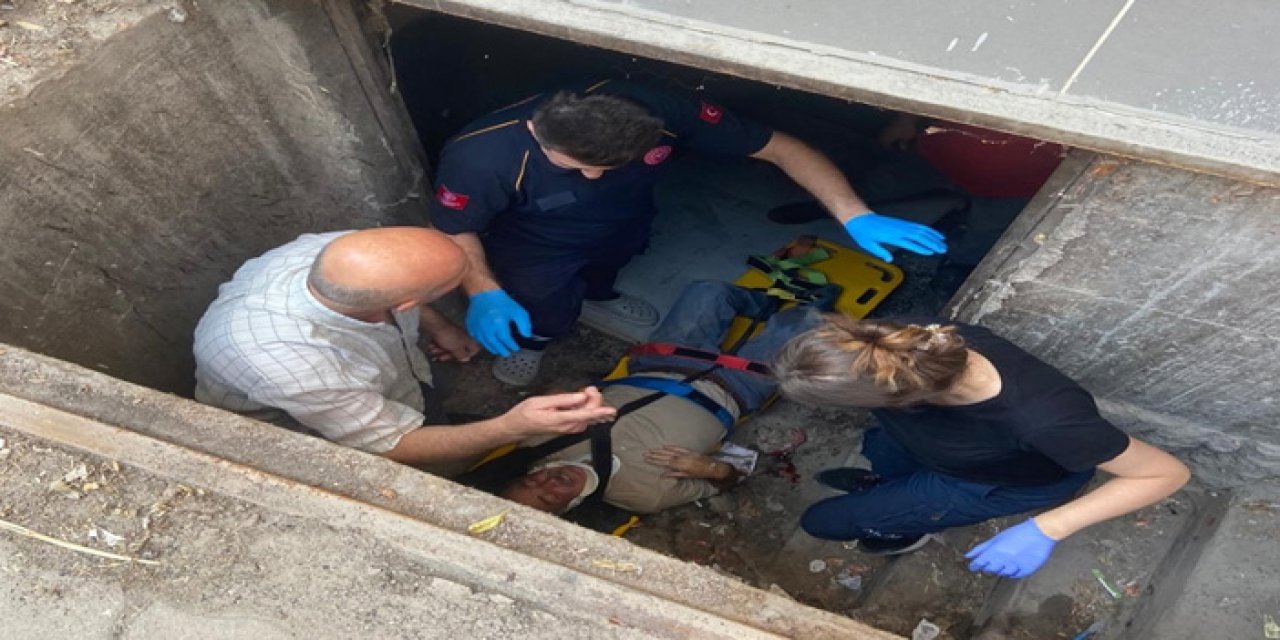 Uzunköprü’de Kaldırım Faciası: 2 Metre Düşerek Yaralandı