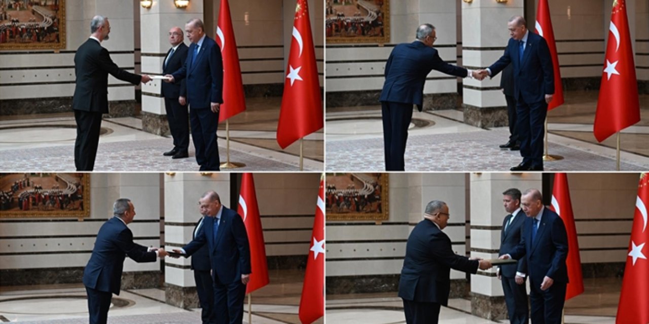 Cumhurbaşkanı Erdoğan, dört ülkenin büyükelçisini kabul etti
