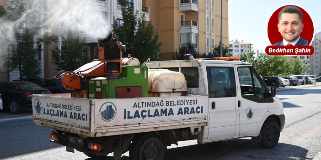 Altındağ’da yaz aylarına karşı kesintisiz ilaçlama çalışmaları devam ediyor