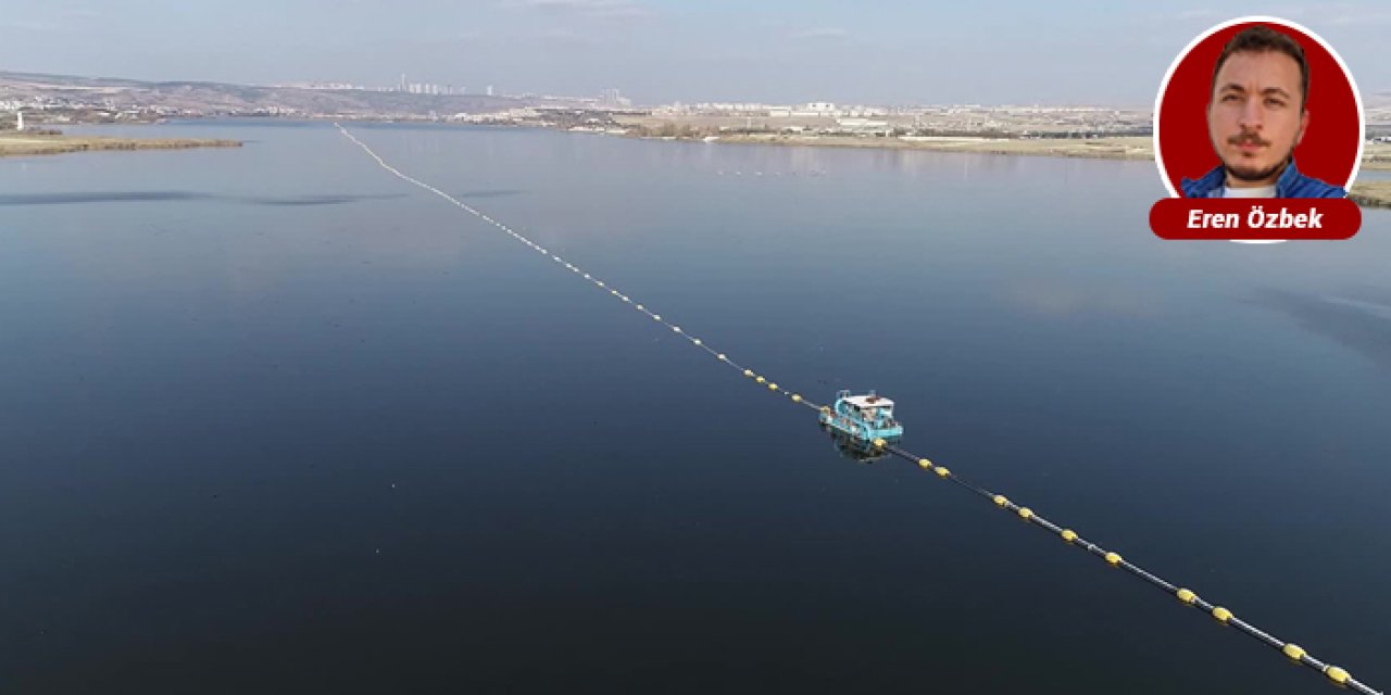 Gölbaşı’nda göl temizliği devam ediyor: Müsilaj ve sazlık alanlar kaldırılıyor