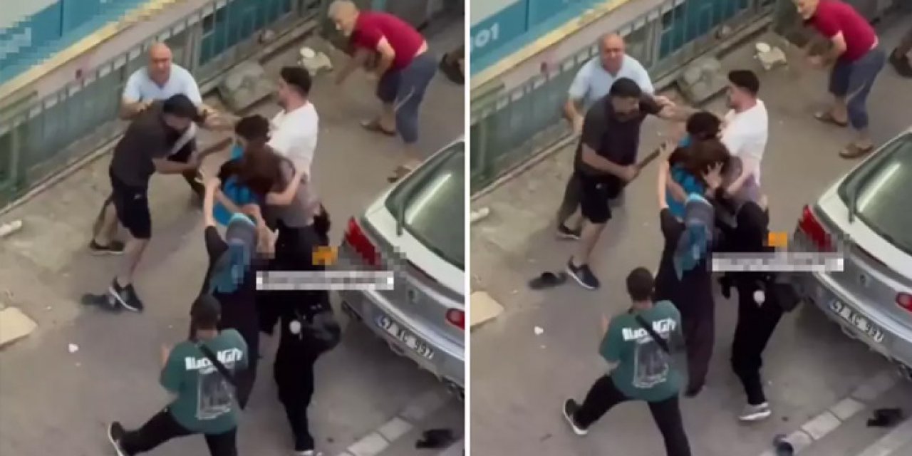 Kavganın ortasında kalan genç kız, sopa darbesiyle bayıldı