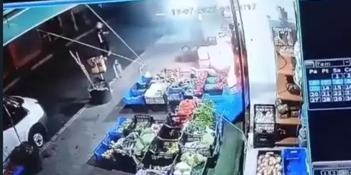 Küçükçekmece’de markete molotoflu saldırı