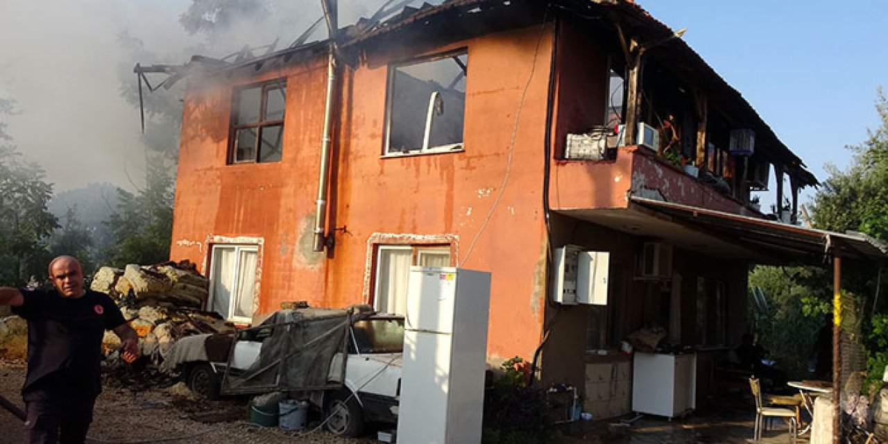 Antalya'da korkunç olay: Alevlerin arasından torunlarını kurtardı