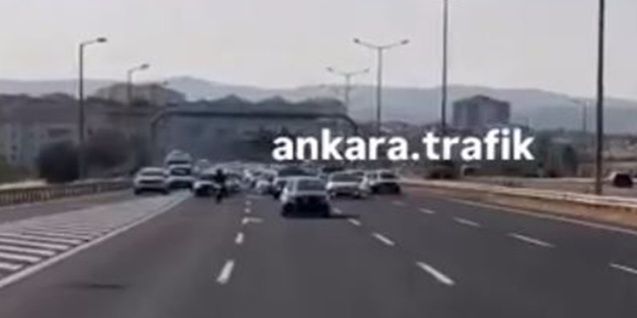 Ankara'da trafiği felç eden düğün konvoyu