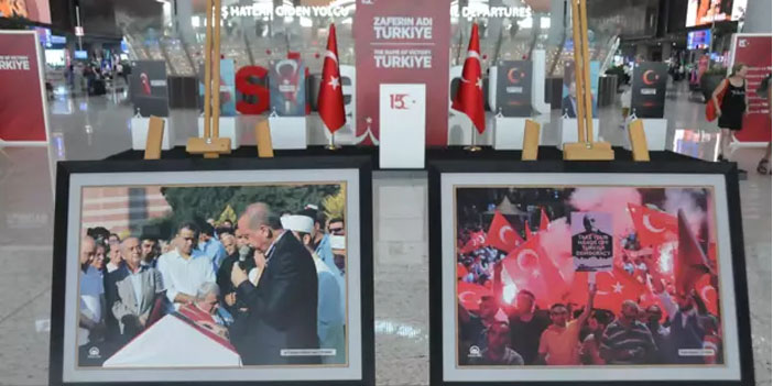 Havalimanında 15 Temmuz’un izleri sergilendi