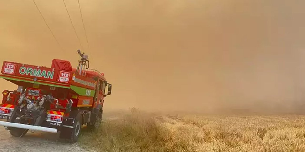 Mudurnu’da tarım arazisinde yangın